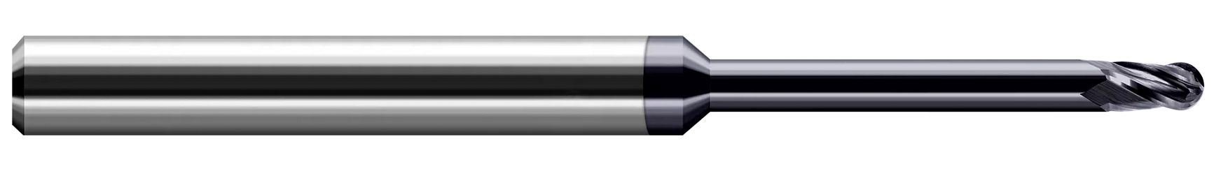 Harvey Tool 56170-C6 | 0.0700" Diameter x 1/8" Shank x 0.1050" LOC x 2-1/2" OAL 4 Flute AlTiN Nano Coated Carbide Ball End Mill