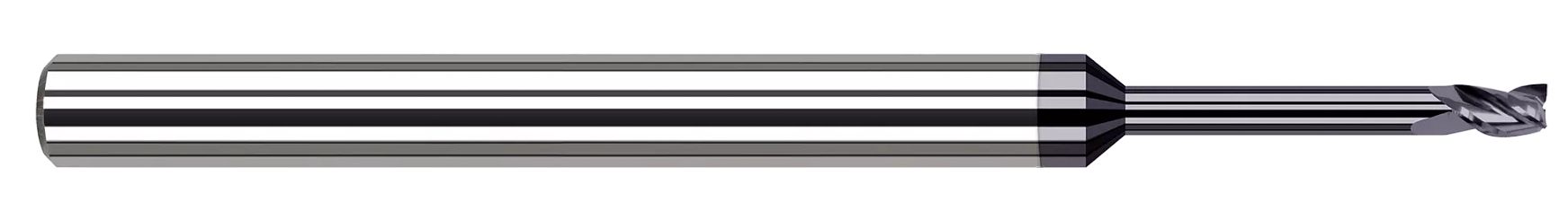 Harvey Tool 812347-C6 | 3/64" Diameter x 1/8" Shank x 0.0710" LOC x 2-1/2" OAL 4 Flute AlTiN Nano Coated Carbide Square End Mill