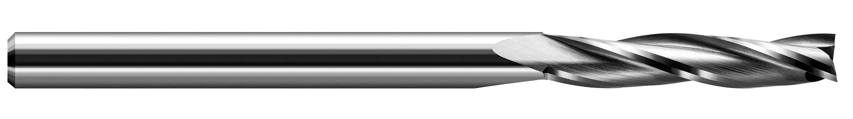Harvey Tool 770262 | 0.0620" Diameter x 1/8" Shank x 0.1860" LOC x 1-1/2" OAL 3 Flute Uncoated Carbide Square End Mill