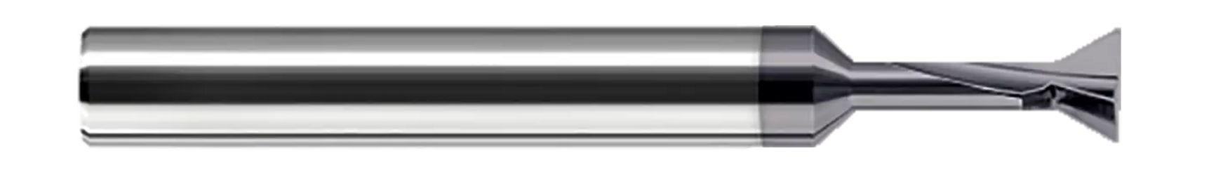 Harvey Tool 760108-C3 | 1/8" Diameter x 3/32" LOC x 1/8" Shank 48 Degree Included Angle AlTiN Coated Carbide Dovetail Cutter