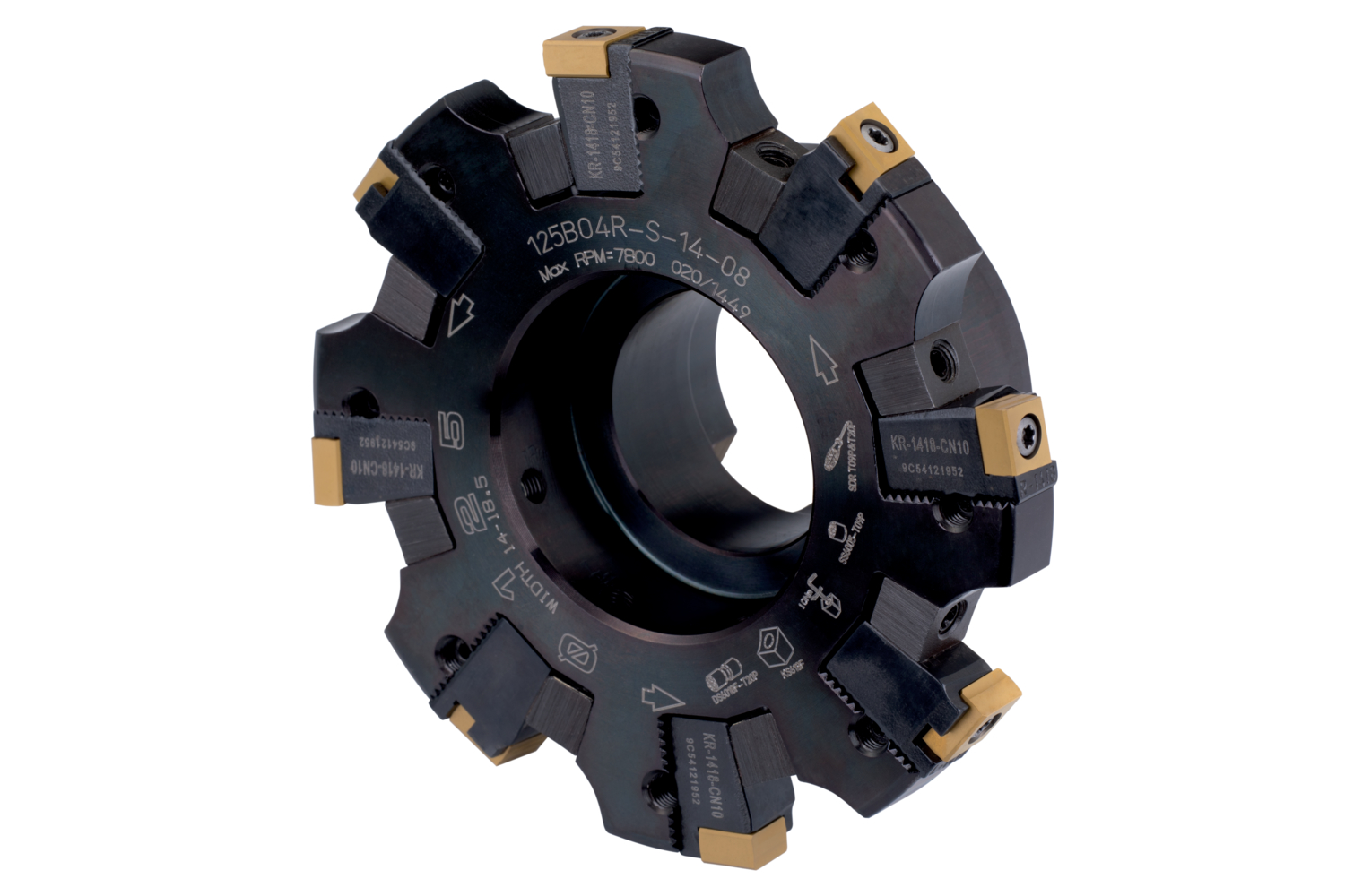 Pramet 125B04R-S90CN10N18 | 4.921" Diameter x 1.969" Functional Length Indexable Slotting Cutter