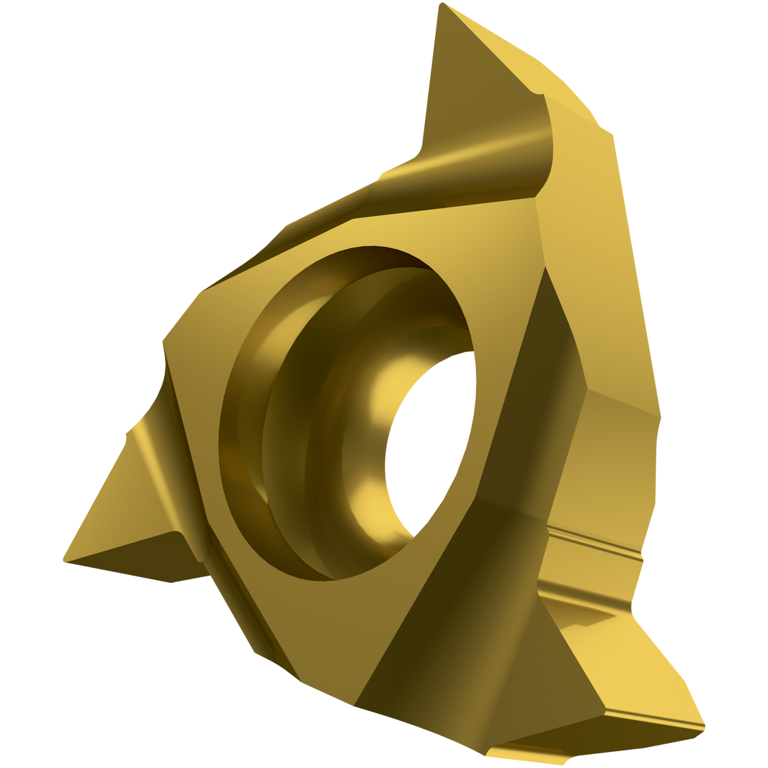 Pramet 6755530 | 0.375" Inscribed Circle x 0.650" Length x 0.137" Thickness PVD Coated Threading Insert - Gold