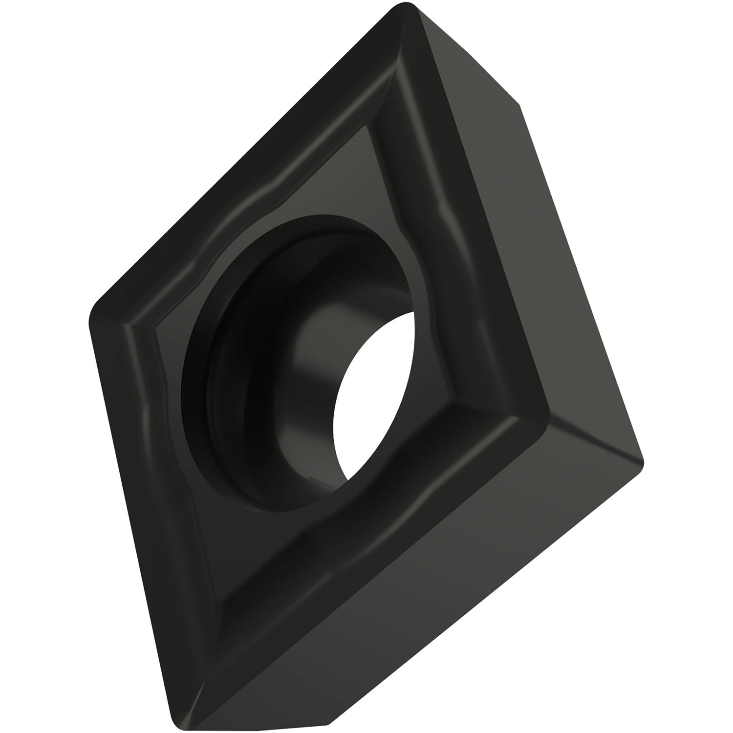 Pramet 7167452 | 0.110" Hole Diameter x 0.250" Inscribed Circle x 0.094" Thickness x 0.252" Length x 0.016" Radius MT-CVD Coated Turning Insert - Black
