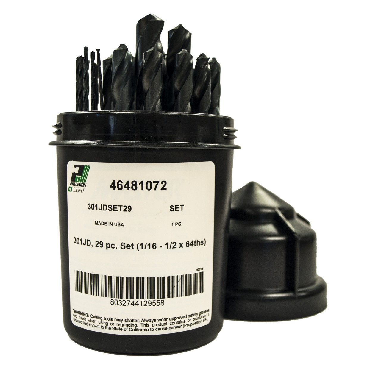 Precision Twist Drill 301JDSET29 | 118 Degree Point Angle Steam Tempered Coated Drill Bit Set