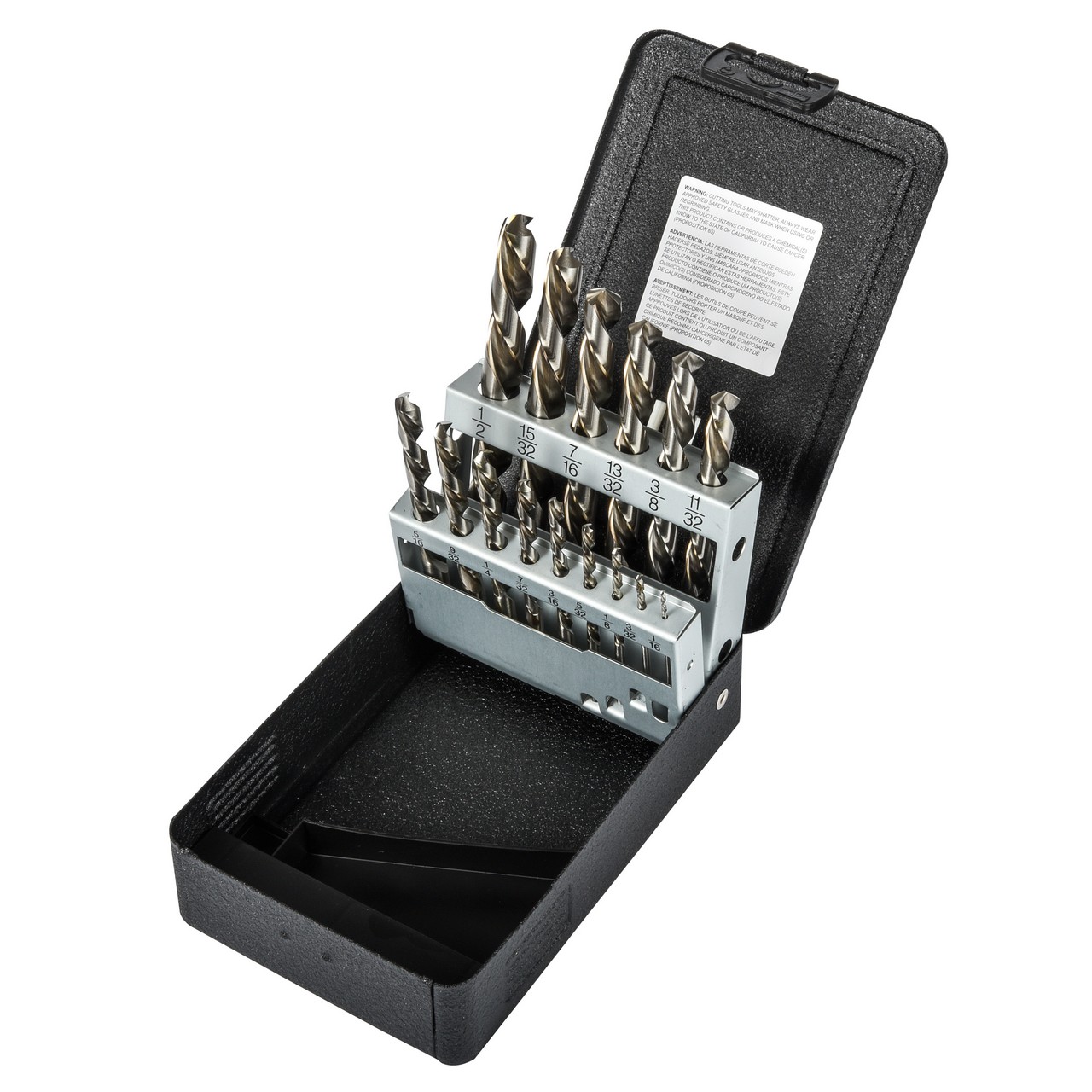 Precision Twist Drill C15L10SET | 118 Degree Point Angle Steam Tempered Coated Drill Bit Set