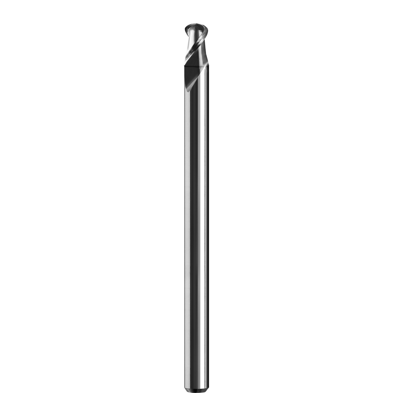 SGS 00460 | 0.022" Diameter x 0.125" Shank x 0.066" LOC x 1.500" OAL 2 Flute Uncoated Ball End Mill