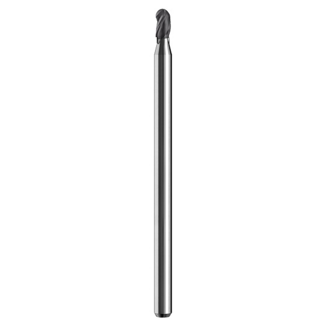 SGS 04390 | 0.012" Diameter x 0.125" Shank x 0.036" LOC x 1.500" OAL 3 Flute AlTiN Coated Ball End Mill