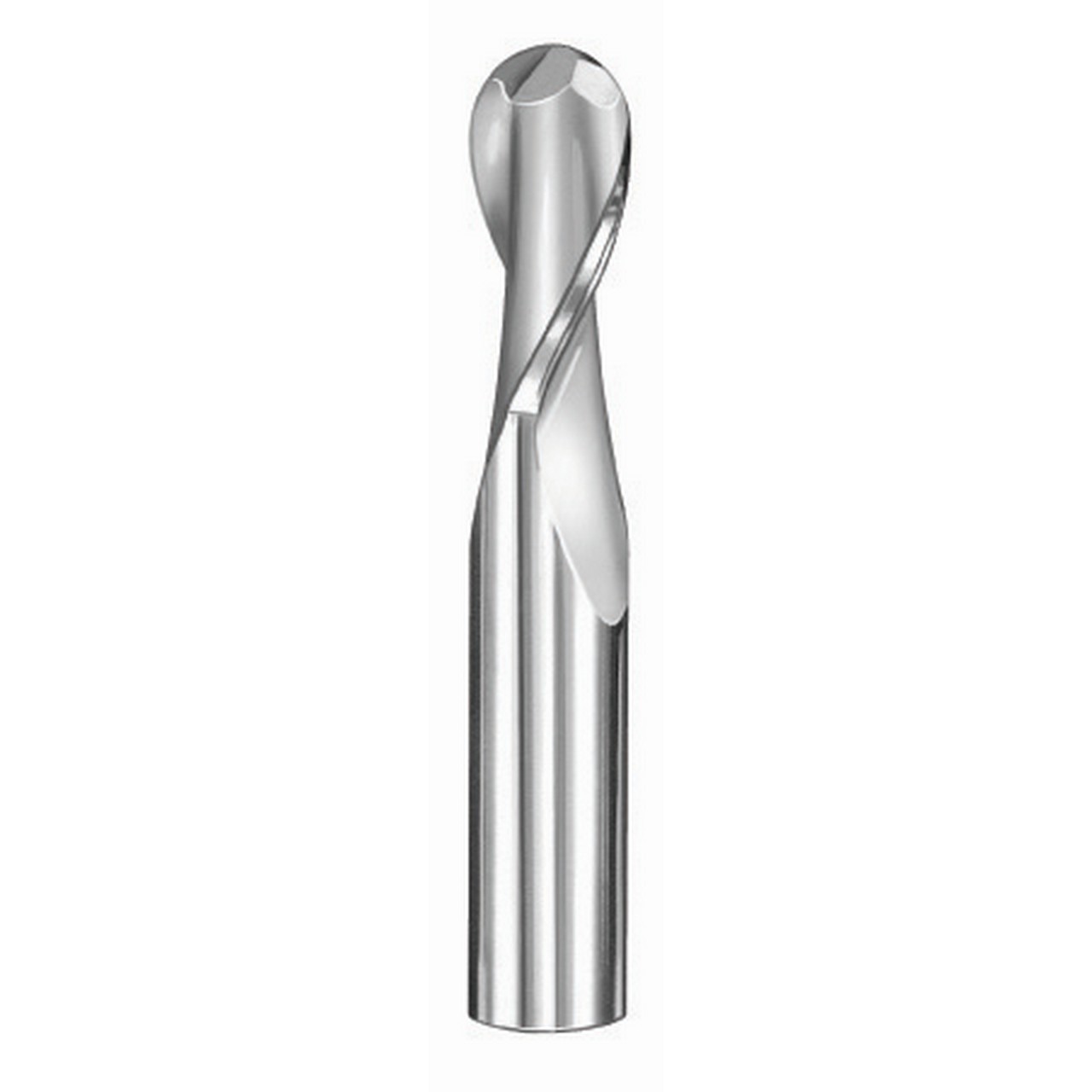 SGS 30346 | 23/64" Diameter x 3/8" Shank x 1" LOC x 2-1/2" OAL 2 Flute Uncoated Ball End Mill