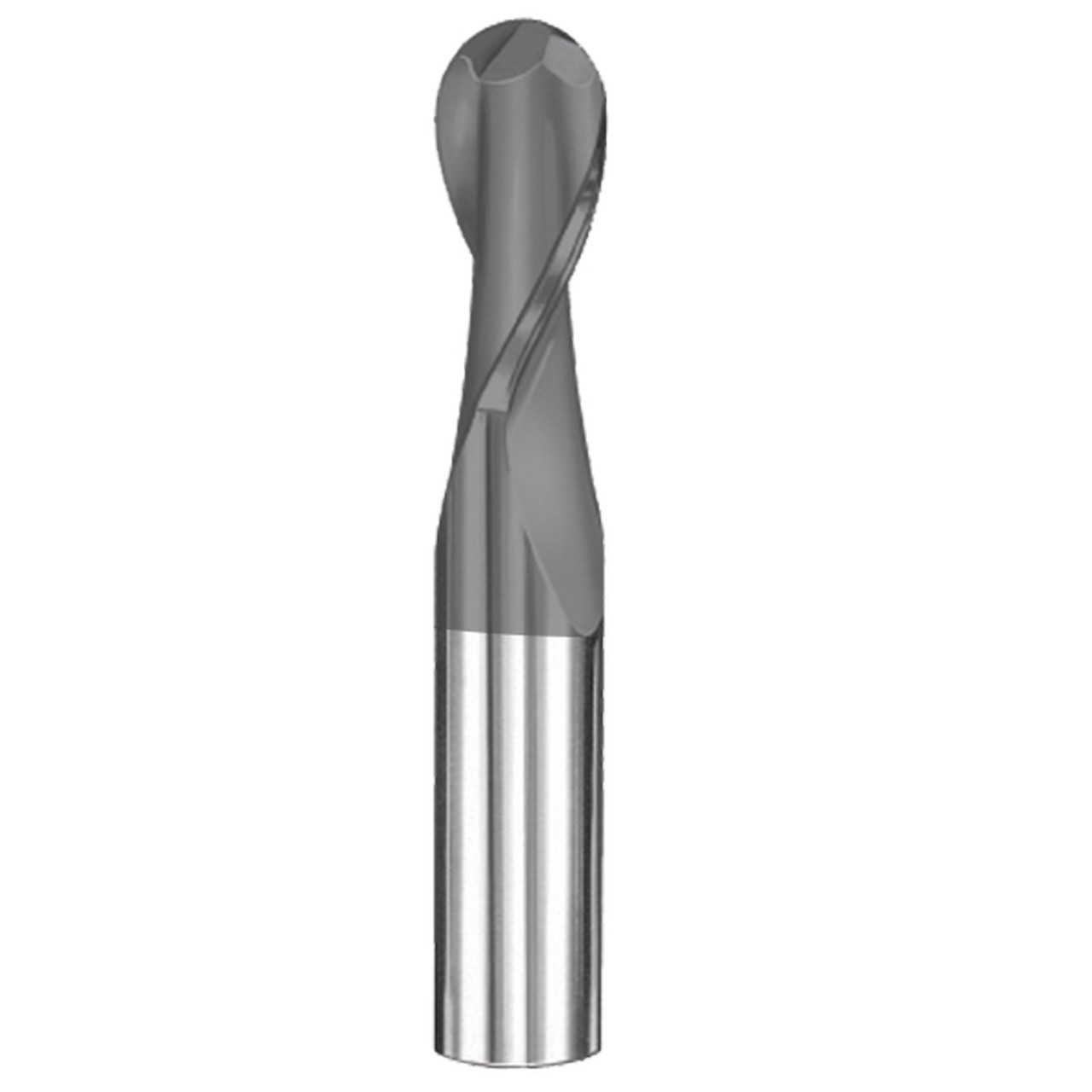 SGS 30597 | 7/8" Diameter x 7/8" Shank x 1-1/2" LOC x 4" OAL 2 Flute AlTiN Coated Ball End Mill