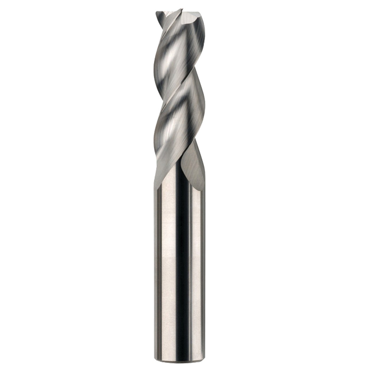 SGS 35675 | 3/8" Diameter x 3/8" Shank x 1/2" LOC x 3" OAL 3 Flute TiB2 Coated Corner Radius End Mill