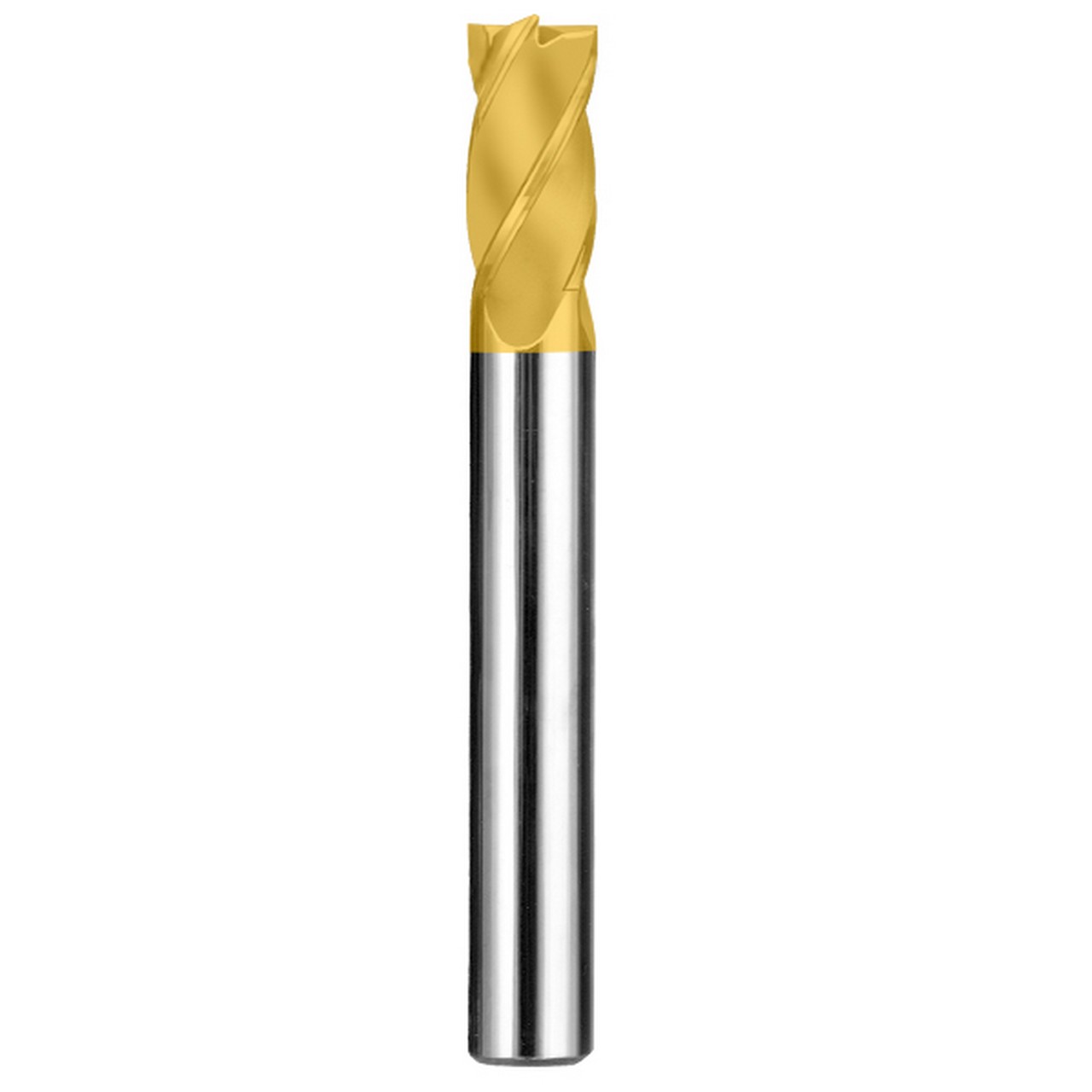 SGS 39129 | 15/64" Diameter x 1/4" Shank x 3/4" LOC x 2-1/2" OAL 4 Flute TiN Coated Square End Mill