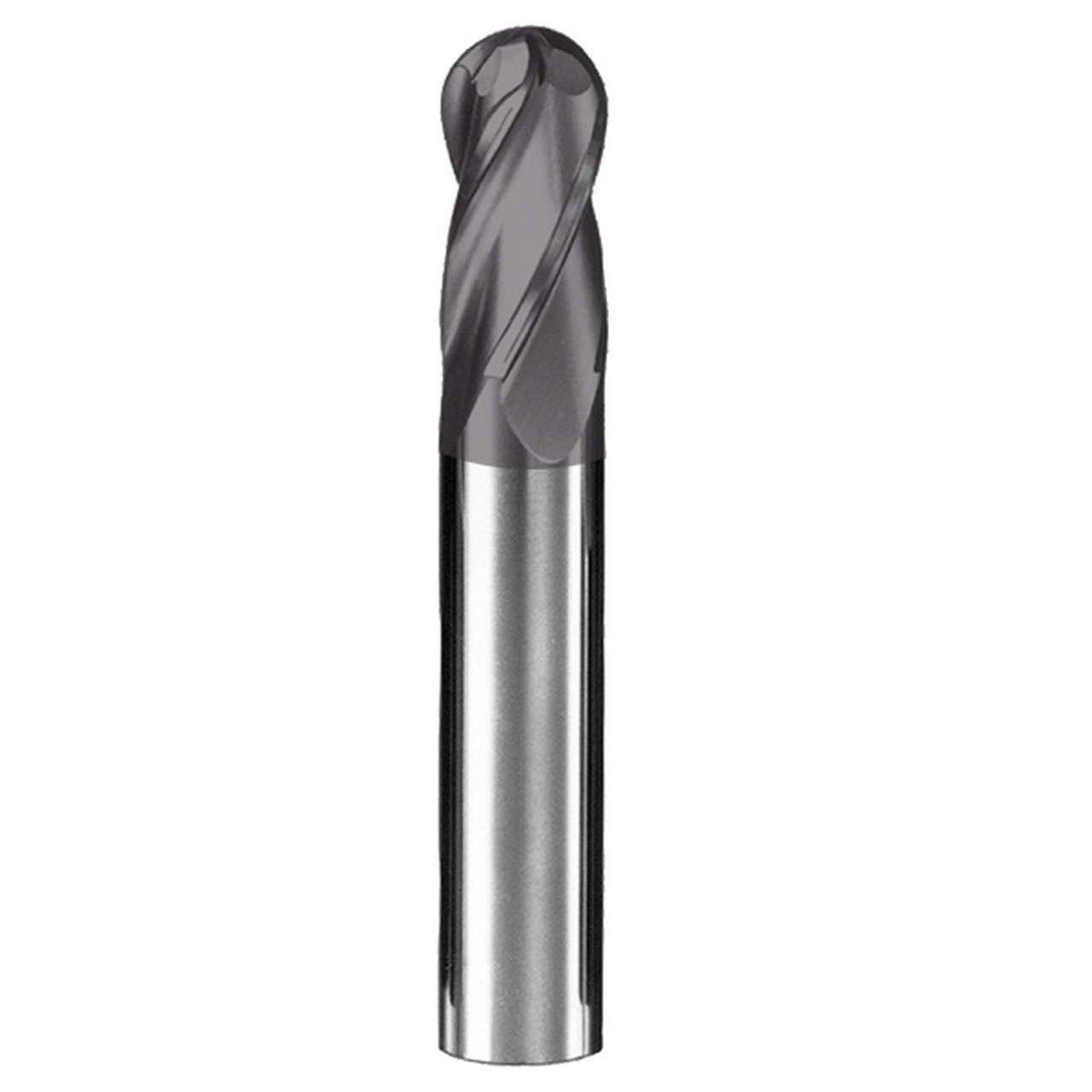 SGS 48609 | 2.0mm Diameter x 3.0mm Shank x 6.3mm LOC x 38.0mm OAL 4 Flute AlTiN Coated Ball End Mill
