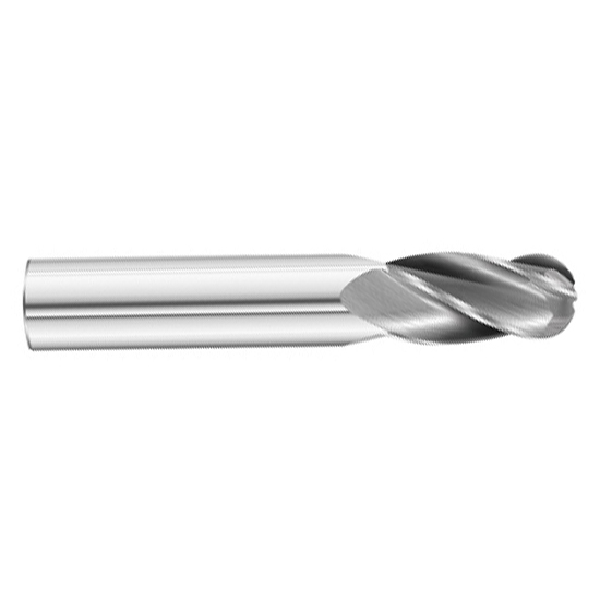 All Industrial E5250006S | 4 Flute Ball Nose Standard Carbide End Mill, 3/32" Diameter
