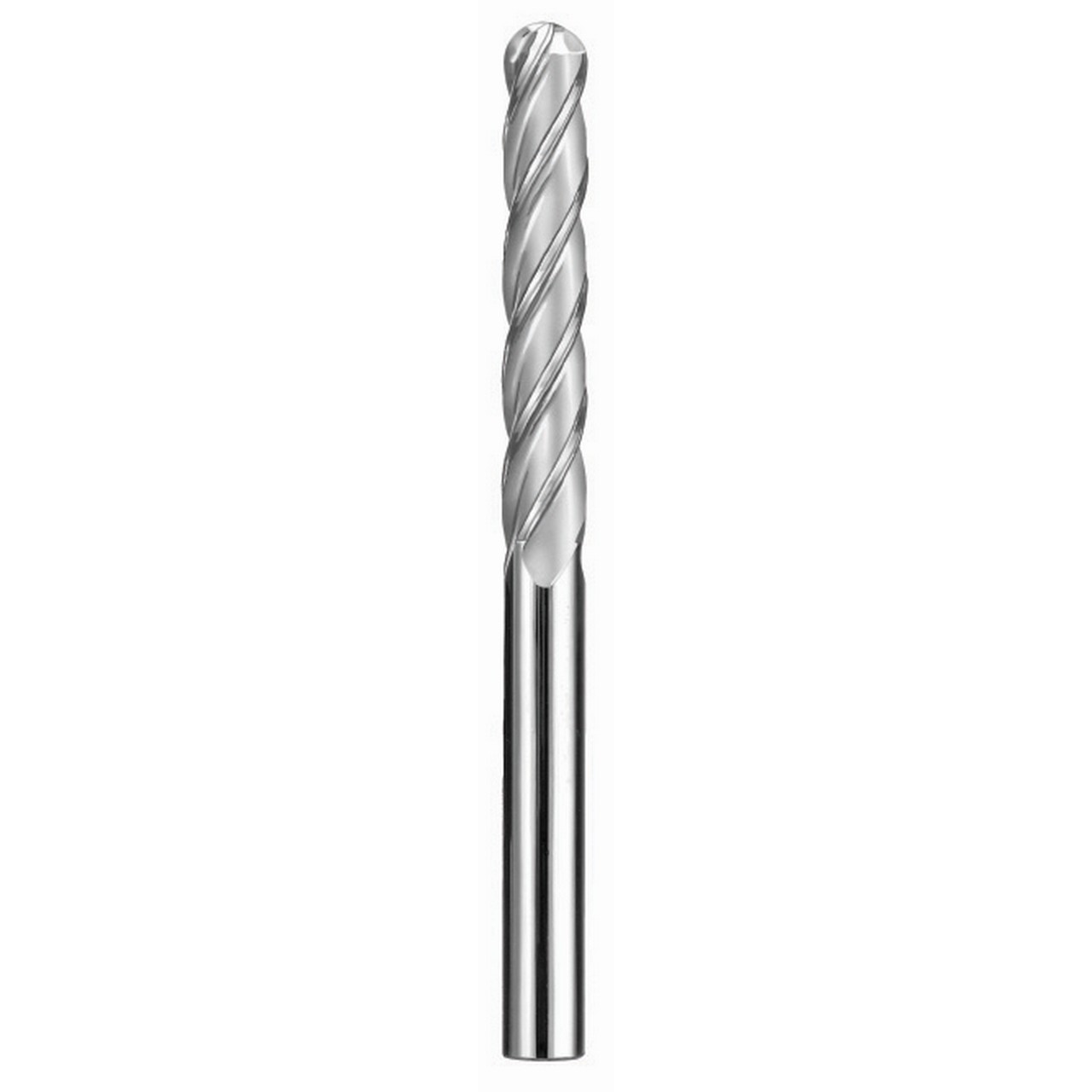 SGS 93343 | 3/8" Diameter x 3/8" Shank x 1-3/4" LOC x 4" OAL 4 Flute AD Coated Ball End Mill