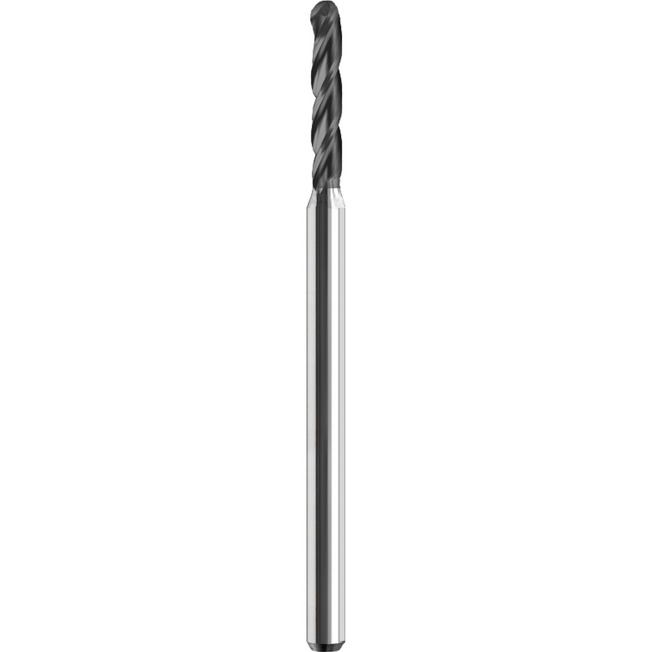 SGS 04496 | 0.065" Diameter x 0.125" Shank x 0.520" LOC x 2.500" OAL 3 Flute AlTiN Coated Ball End Mill