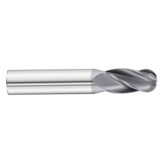 All Industrial E5250048TF | 4 Flute Ball Nose Standard Carbide End Mill, 3/4" Diameter, TiAlN