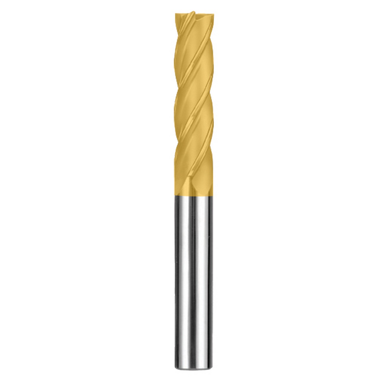 SGS 31732 | 7/16" Diameter x 7/16" Shank x 2" LOC x 4-1/2" OAL 4 Flute TiN Coated Square End Mill