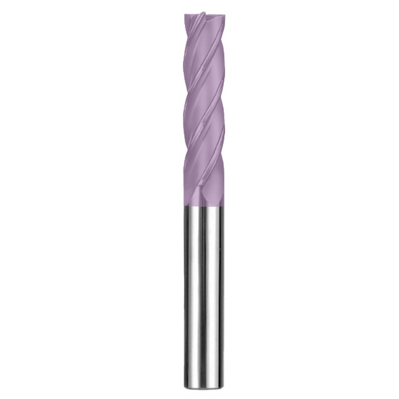 SGS 31739 | 1/4" Diameter x 1/4" Shank x 1-1/8" LOC x 3" OAL 4 Flute TiCN Coated Square End Mill