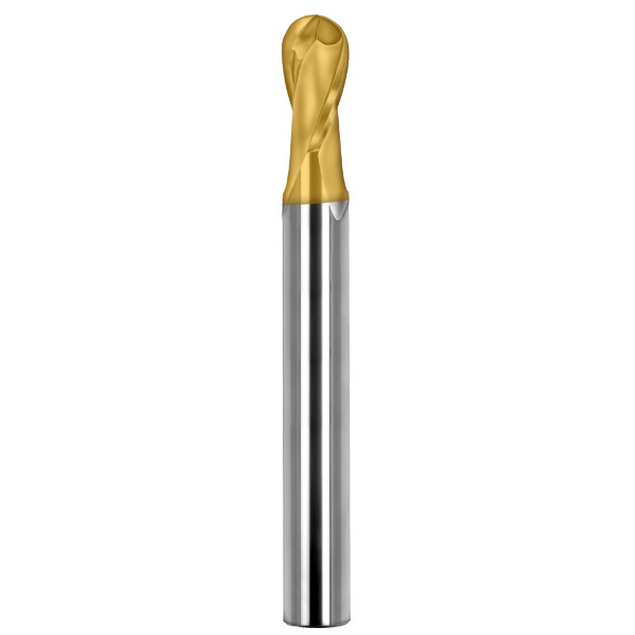 SGS 32217 | 3/4" Diameter x 3/4" Shank x 1-3/8" LOC x 5-1/4" OAL 2 Flute TiN Coated Ball End Mill