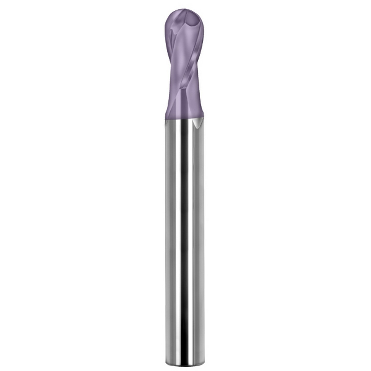 SGS 32291 | 3/16" Diameter x 1/4" Shank x 9/16" LOC x 3" OAL 2 Flute TiCN Coated Ball End Mill