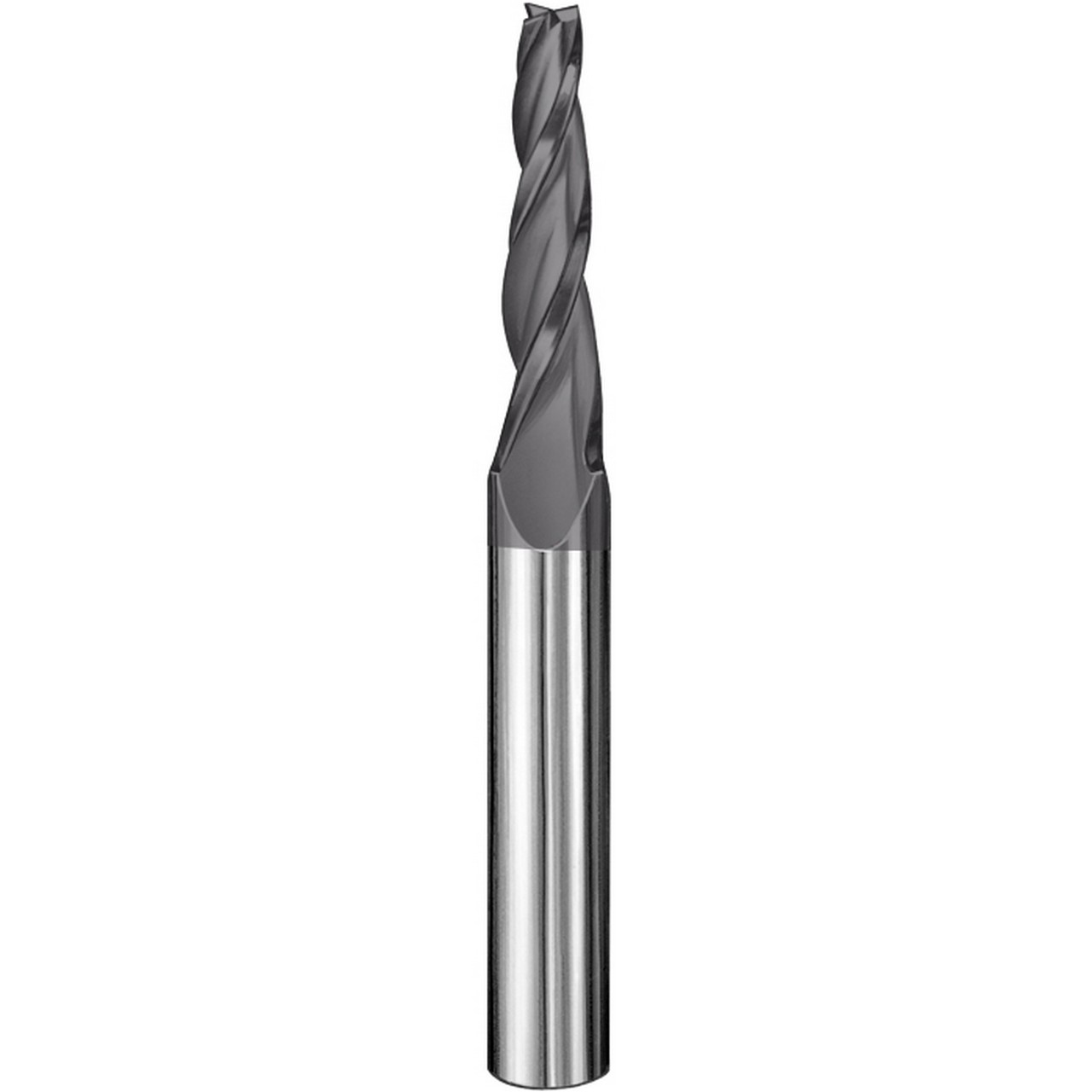 SGS 32347 | 1/8" Diameter x 1/4" Shank x 1/4" LOC x 3" OAL 3 Flute AlTiN Coated Tapered End Mill