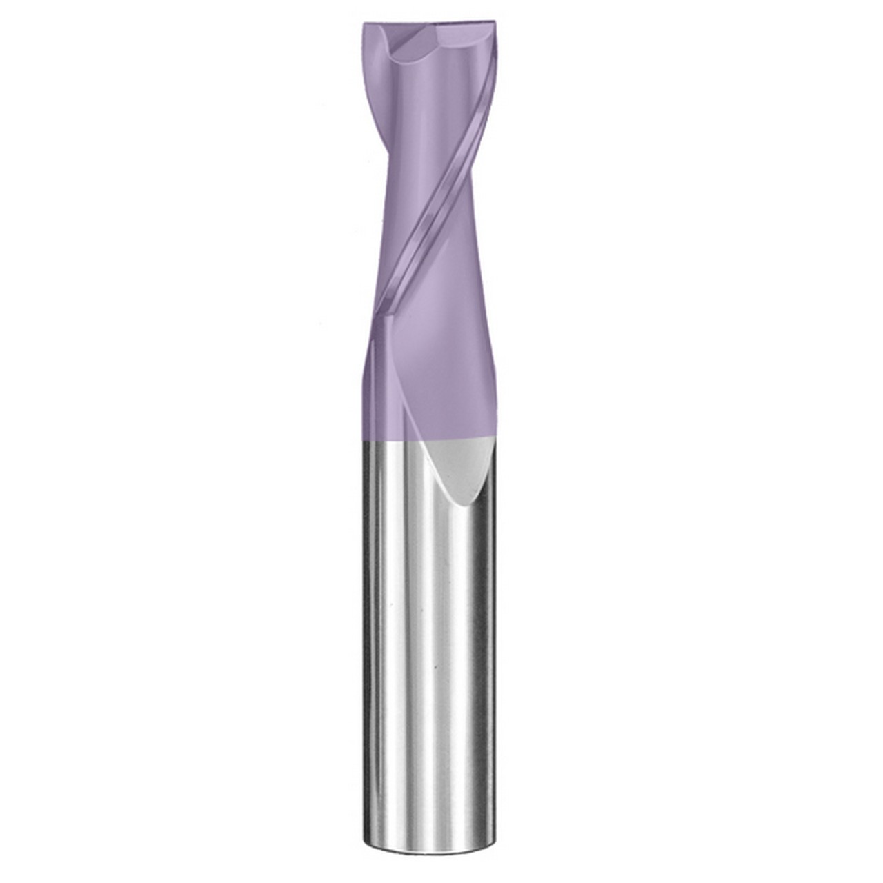 SGS 39515 | 1/8" Diameter x 1/8" Shank x 1/2" LOC x 1-1/2" OAL 2 Flute TiCN Coated Square End Mill