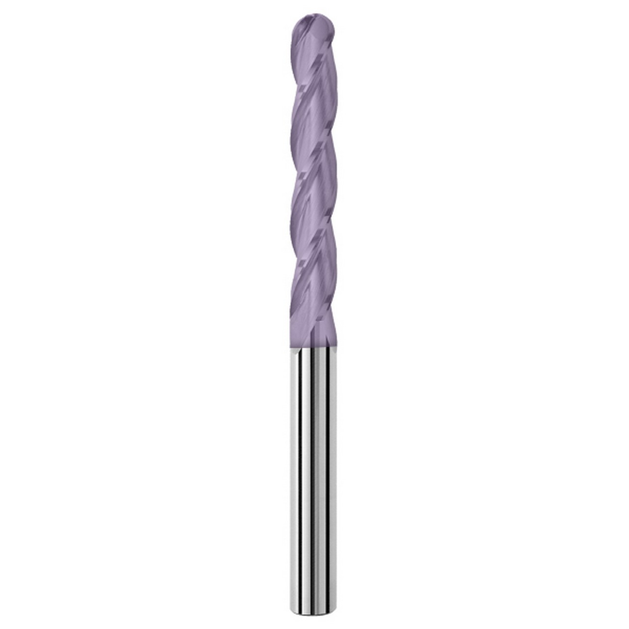 SGS 49601 | 10.0mm Diameter x 10.0mm Shank x 38.0mm LOC x 100mm OAL 3 Flute TiCN Coated Ball End Mill