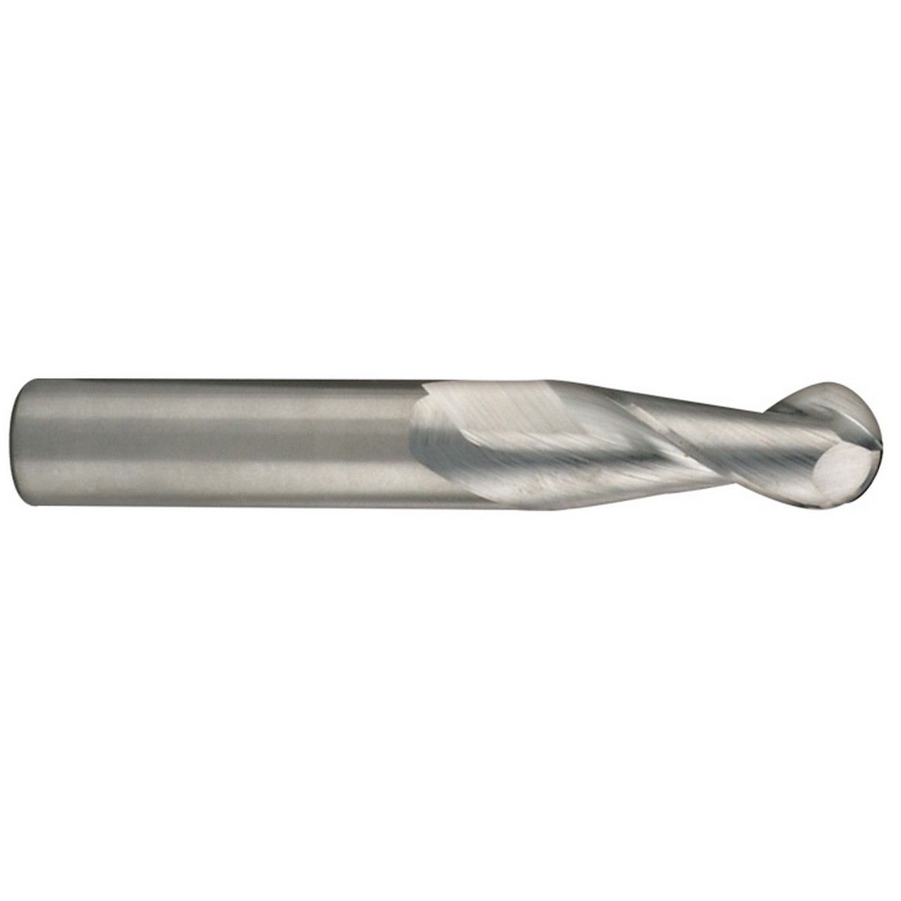 SGS 34671 | 1/4" Diameter x 1/4" Shank x 3/4" LOC x 2-1/2" OAL 2 Flute TiB2 Coated Ball End Mill