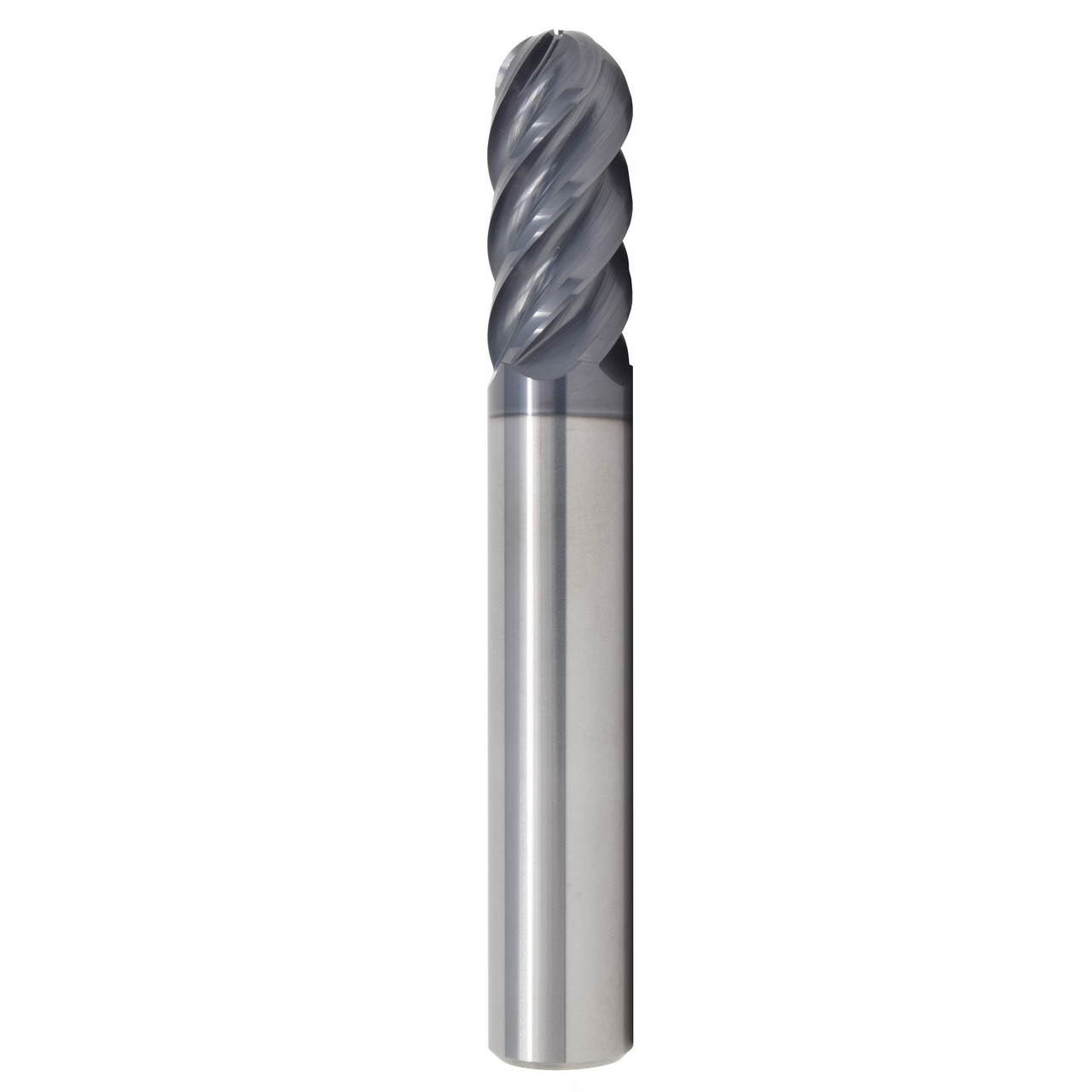 SGS 42751 | 8.0mm Diameter x 8.0mm Shank x 19.0mm LOC x 63.0mm OAL 5 Flute AlTiN Coated Ball End Mill