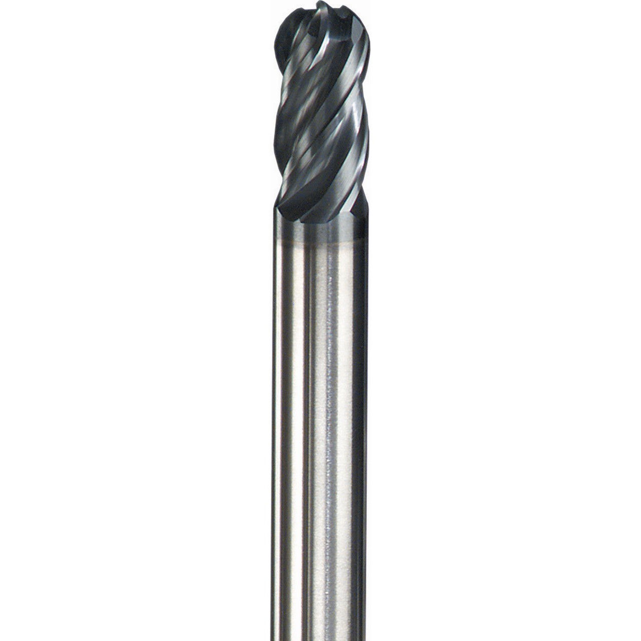 SGS 46344 | 8.00mm Diameter x 8.00mm Shank x 19.00mm LOC x 63.00mm OAL 4 Flute TX Coated Ball End Mill