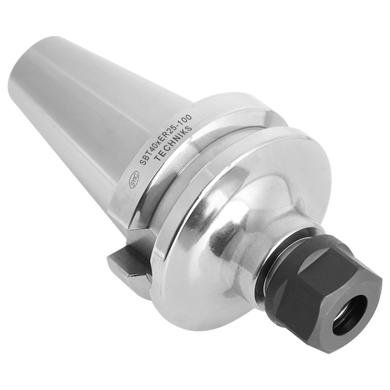 Techniks 26.122.32.100 | BT40 Taper x 63.00mm Shank x 100.00mm Length x 165.40mm OAL ER32 Steel Collet Chuck