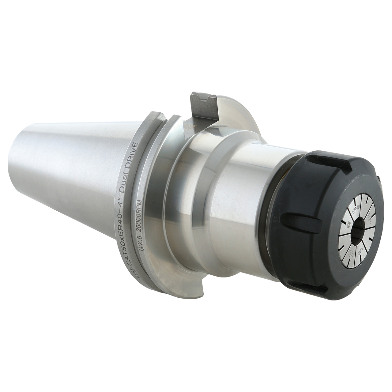 Techniks 47.122.20.800 | CAT50 Taper x 3.875" Shank x 8" Length ER20 Steel Collet Chuck