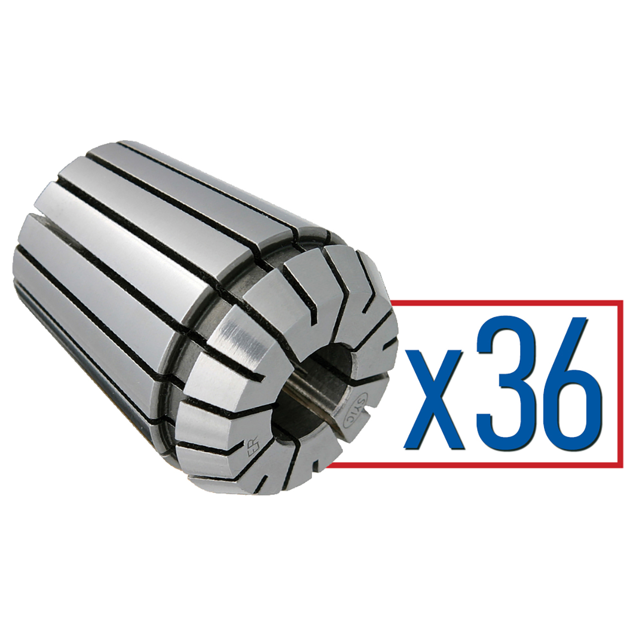 Techniks 04205-36(SET) | 3.00mm - 20.00mm Capacity x 0.50mm Increment ER32 Collet Set - 35pcs