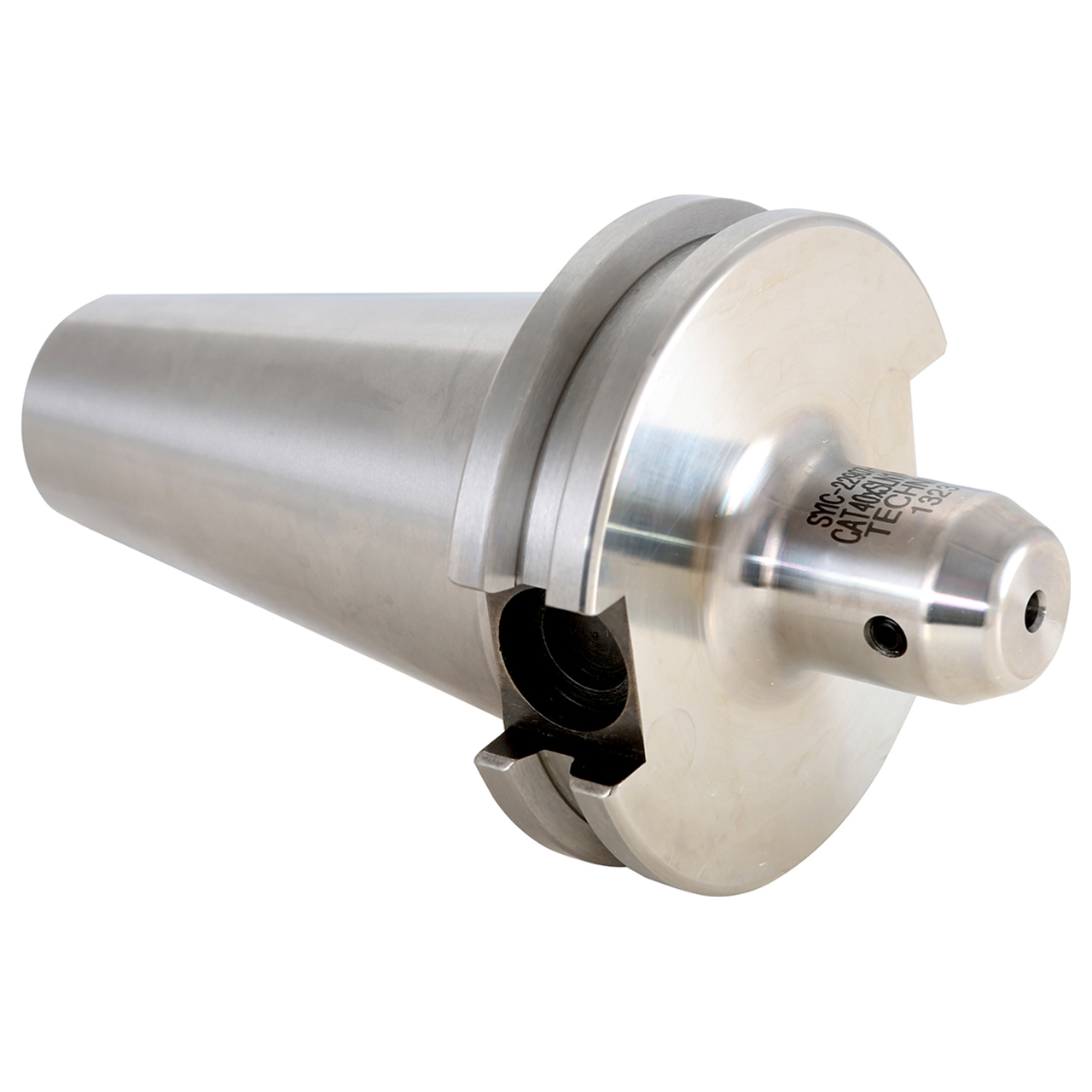 Techniks 22907-2.375-FOD | CAT40 Taper x 0.125" Size x 1.750" Diameter x 2.375" Projection Length x 7.070" OAL End Mill Holder