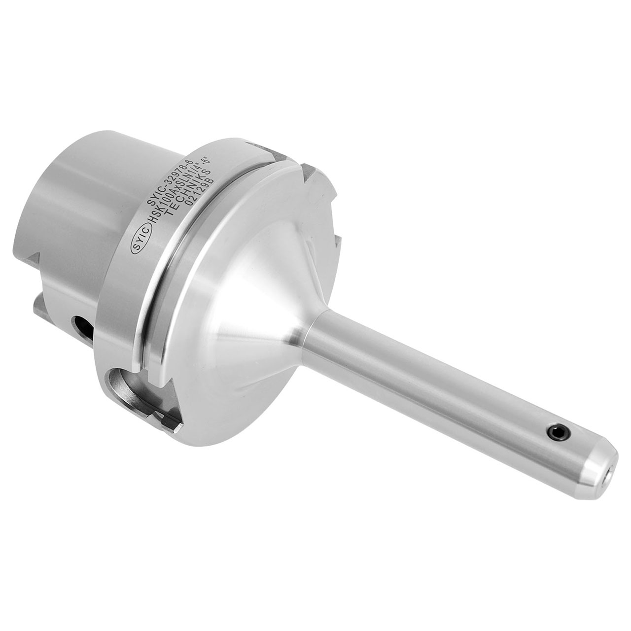Techniks 32986-6 | HSK100A Taper x 0.625" Size x 2.950" Diameter x 6" Projection Length x 7.970" OAL Steel End Mill Holder
