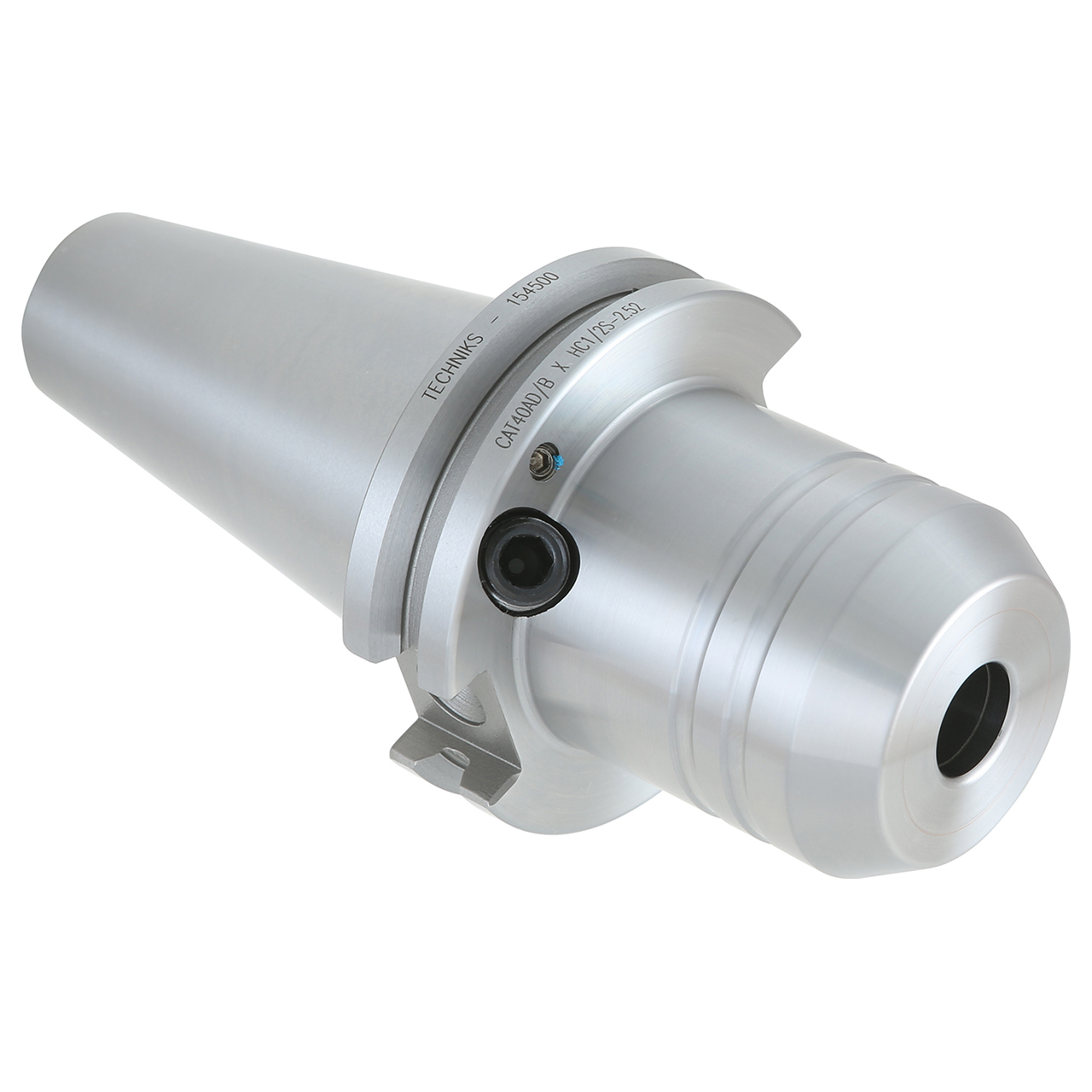 Techniks 154500 | CAT40 Taper x 1/2" Size x 1.660" Diameter x 2.520" Projection Length x 5.200" OAL Tool Steel Milling Chuck