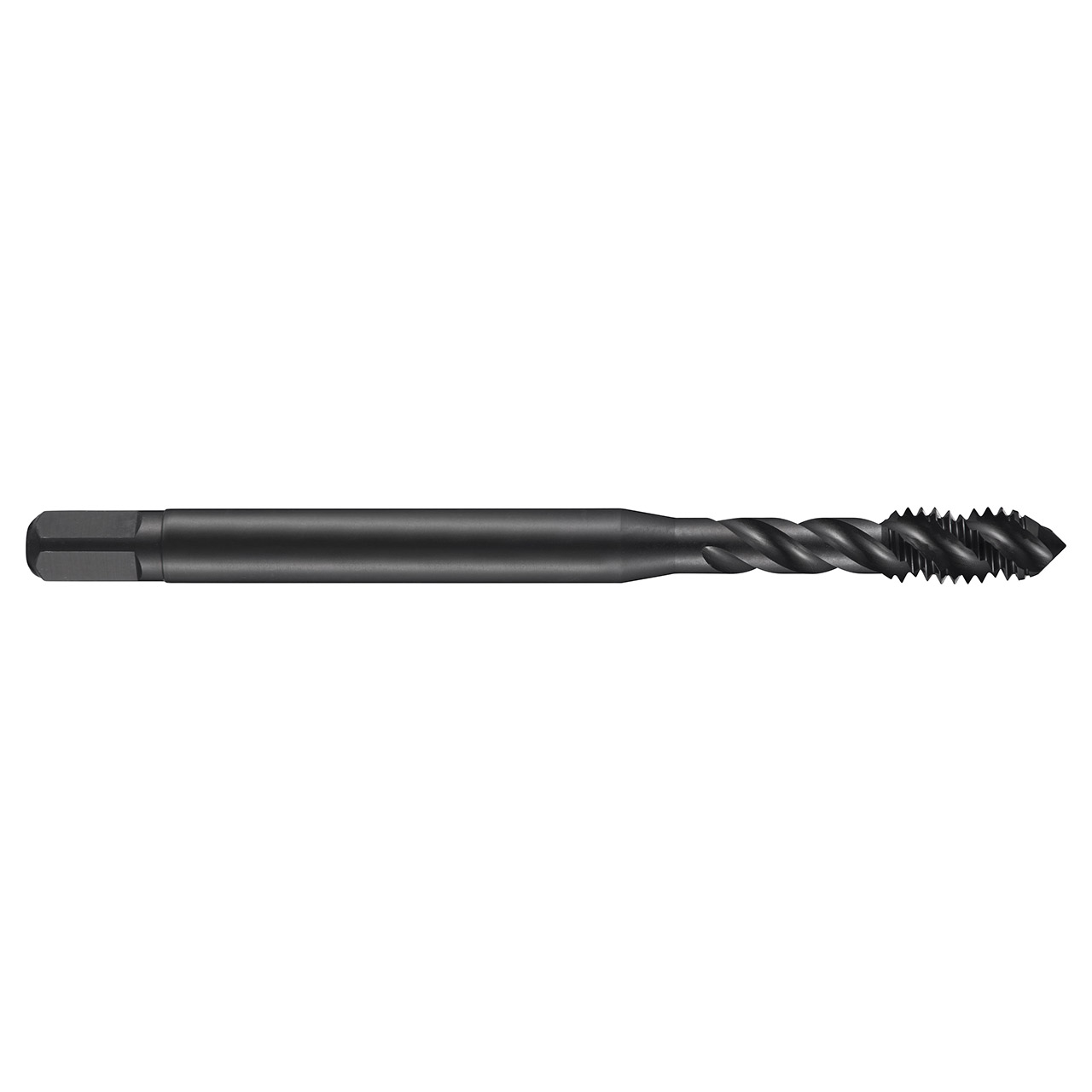 Dormer 5974394 | M5x0.80mm Thread Size x 5.00mm Shank x 8.00mm Length x 58.00mm OAL x 45 Degree Helix Angle M 6H 3 Flute Steam Tempered Coated HSS-E-PM E003 Spiral Flute Tap