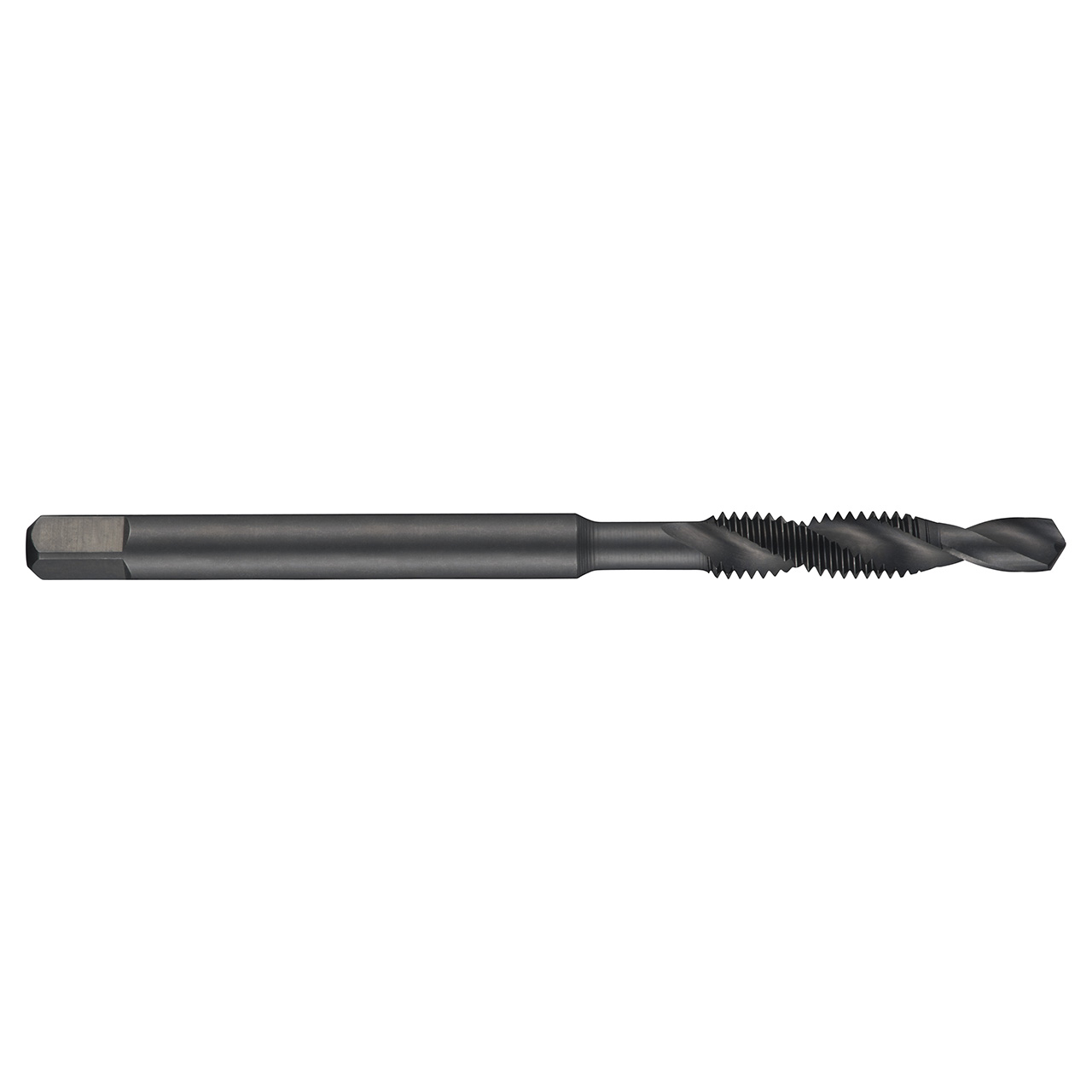 Dormer 5978313 | 0.4409" Diameter x 4.8425" OAL 2 Flute Steam Tempered Coated Combination Drill & Tap