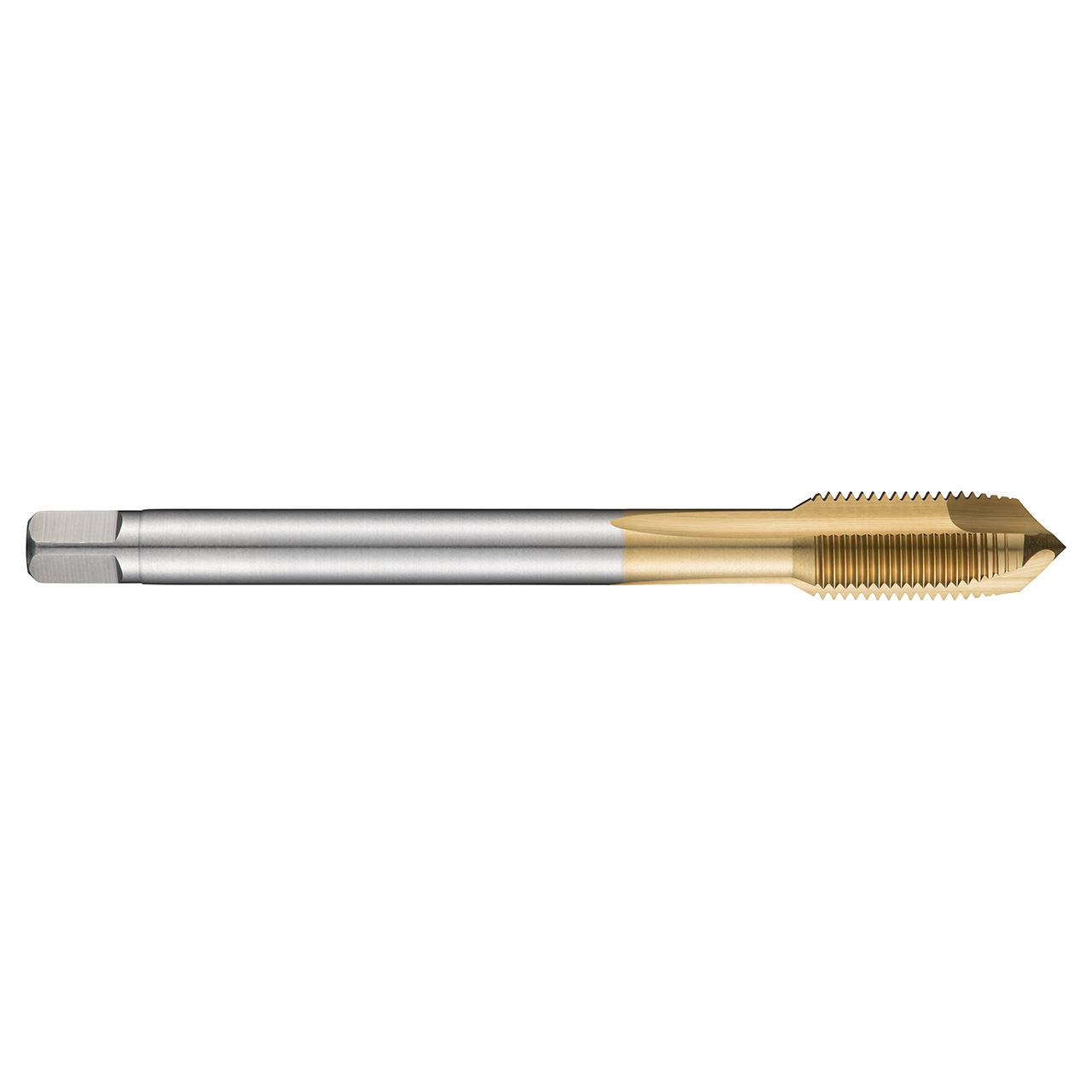 Dormer 6196724 | M14x1.50mm Thread Size x 11.00mm Shank x 21.00mm Length x 100.00mm OAL MF 6H 3 Flute TiN Coated HSS-E-PM EP10TIN Spiral Point Tap