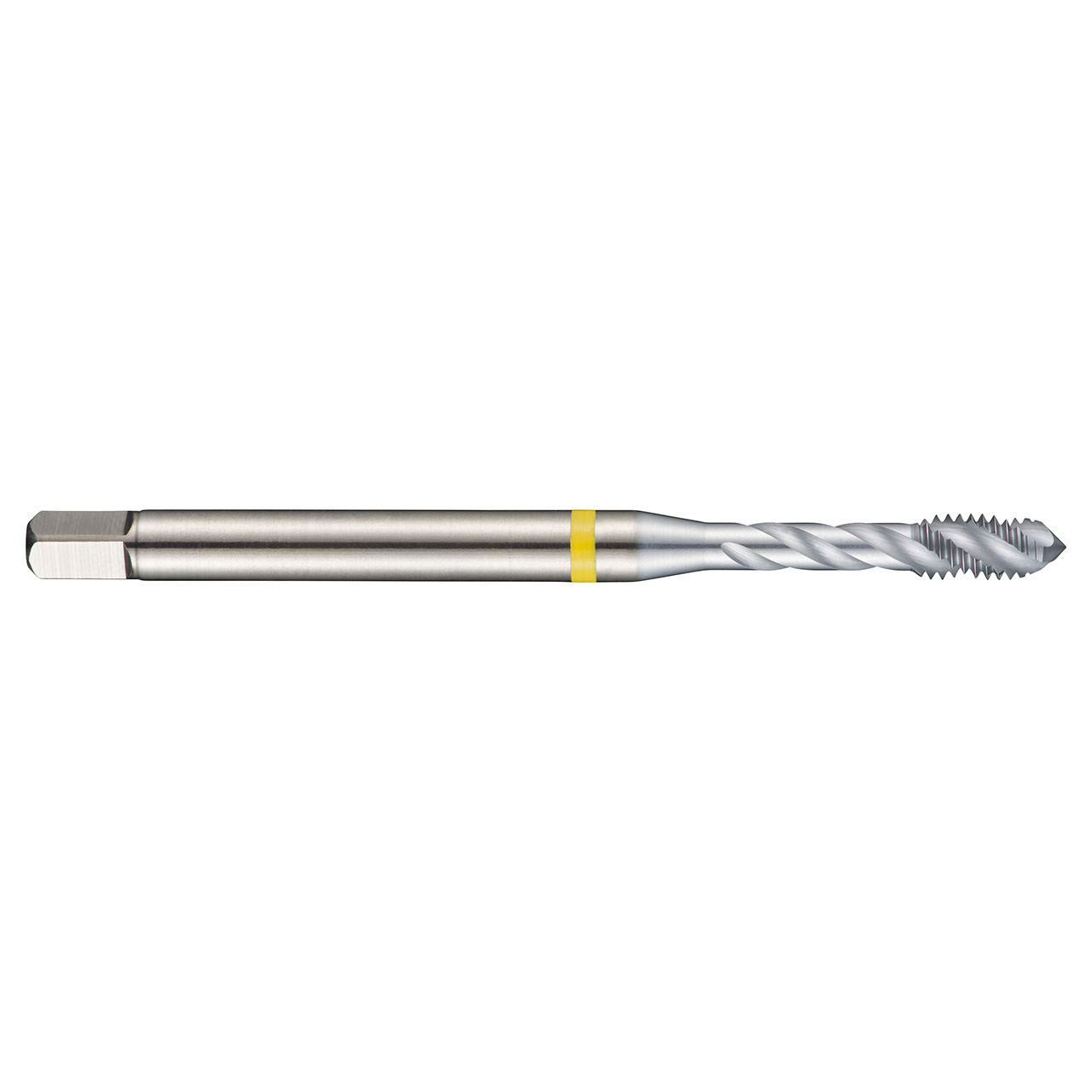 Dormer 6290575 | M16x2.00mm Thread Size x 12.00mm Shank x 20.00mm Length x 110.00mm OAL x 40 Degree Helix Angle M 6H 4 Flute Flash Chrome Coated HSS-E-PM E298 Spiral Flute Tap