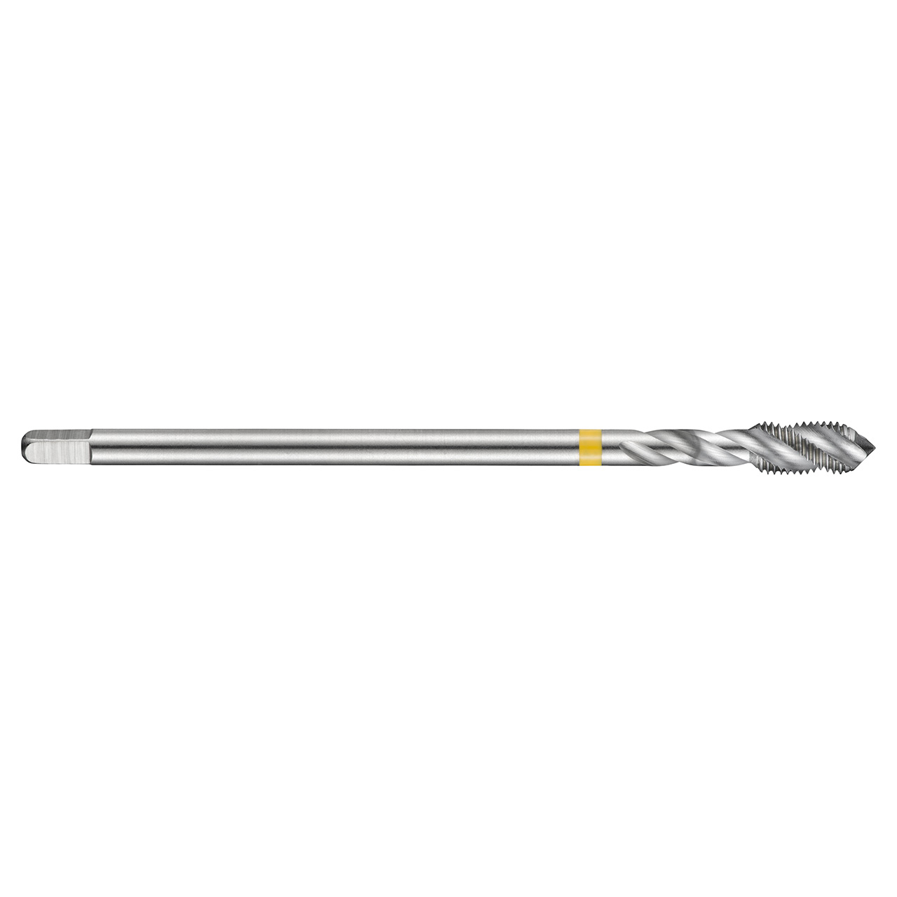 Dormer 6290623 | M18x1.50mm Thread Size x 14.00mm Shank x 17.00mm Length x 110.00mm OAL x 40 Degree Helix Angle MF 6H 5 Flute Flash Chrome Coated HSS-E-PM E300 Spiral Flute Tap