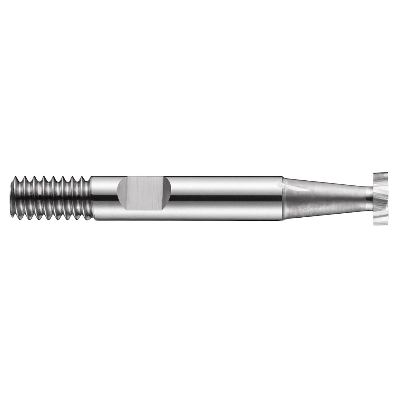 Dormer 5986018 | 45.50mm Diameter x 12.00mm Shank x 10.00mm Maximum Depth of Cut x 71.00mm OAL x 10 Degree Helix Angle 12 Teeth Bright Coated HSS-EC822 Woodruff-Keyseat Cutter
