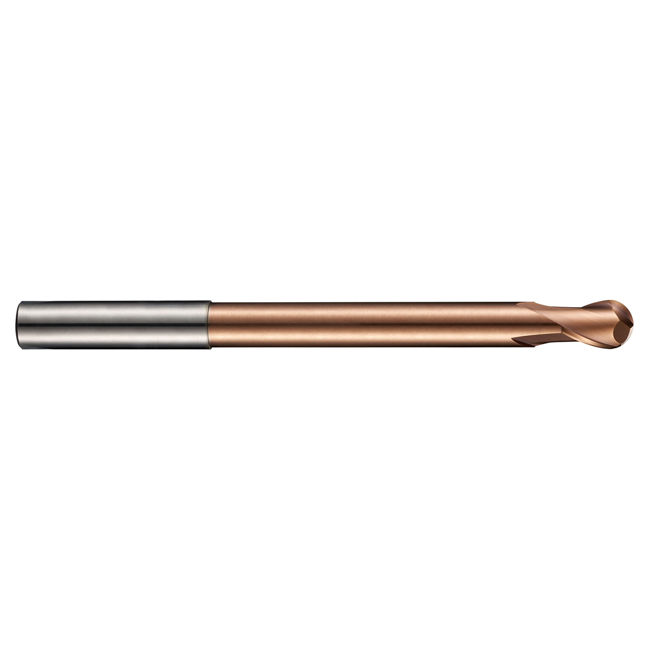 Dormer 6734333 | 3.00mm Diameter x 4.00mm Shank x 5.00mm Maximum Depth of Cut x 100.00mm OAL x 1.50mm Radius x 30 Degree Helix Angle 2 Flute TiSiN Coated HM S533 Ball End Mill