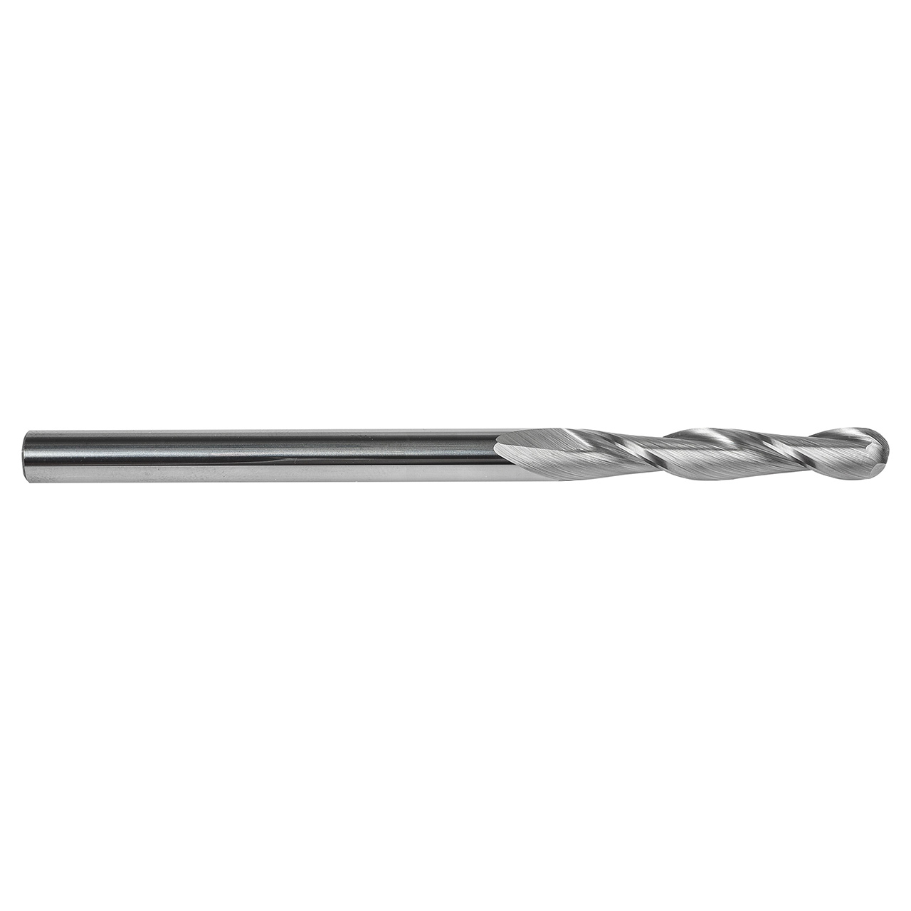 Dormer S1153/16 | 0.1875" Diameter x 3" OAL 2 Flute Bright Coated Ball End Mill