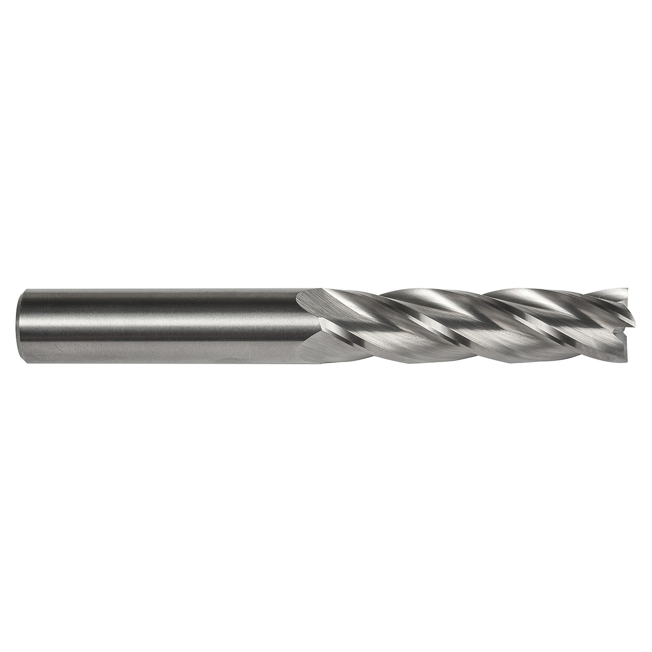 Dormer 7648809 | 6.35mm Diameter x 6.35mm Shank x 1-1/8" Maximum Depth of Cut x 76.20mm OAL x 30 Degree Helix Angle 4 Flute Bright Coated HM S136 Square End Mill