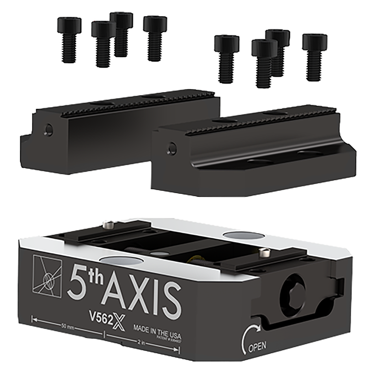 5th Axis V562X | 45 Degree x 125.70mm Width Self-Centering Vise