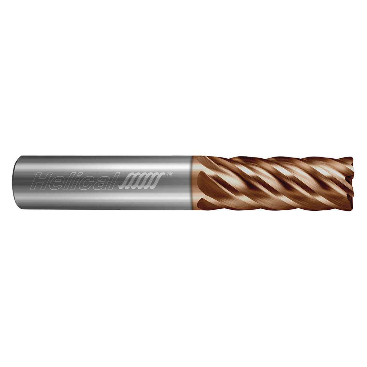 Helical Solutions 87587 | HEV-L-60500-R.015 0.5000" Diameter x 0.5000" Shank x 2.0000" LOC x 4.0000" OAL x 0.0150" Radius 6 Flute Tplus Coated Carbide Corner Radius End Mill