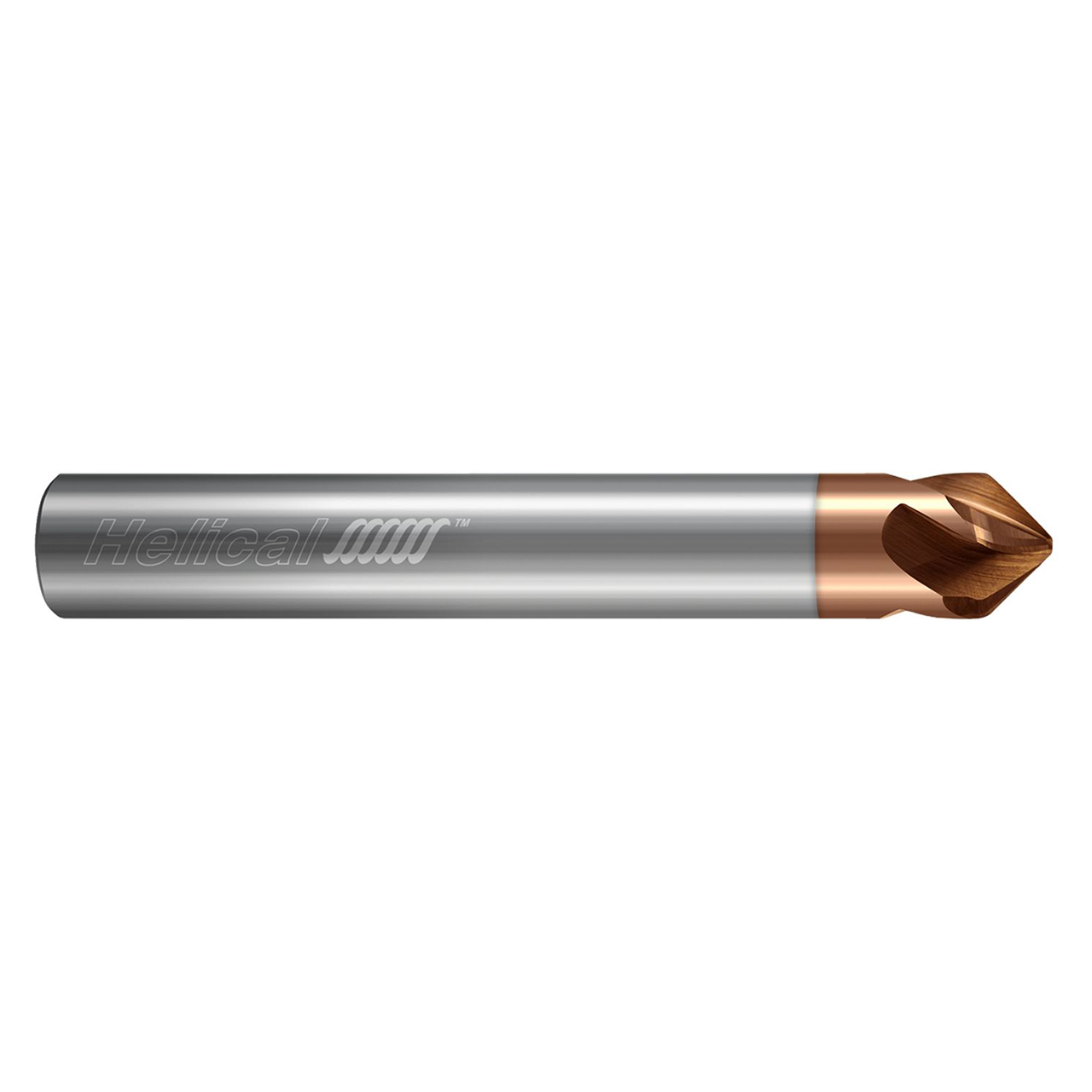 Helical Solutions 86486 | HMAF-FE-40500-12-T30 0.500" Diameter x 0.500" Shank x 0.438" LOC x 3.000" OAL 4 Flute Tplus Coated Carbide Tapered End Mill