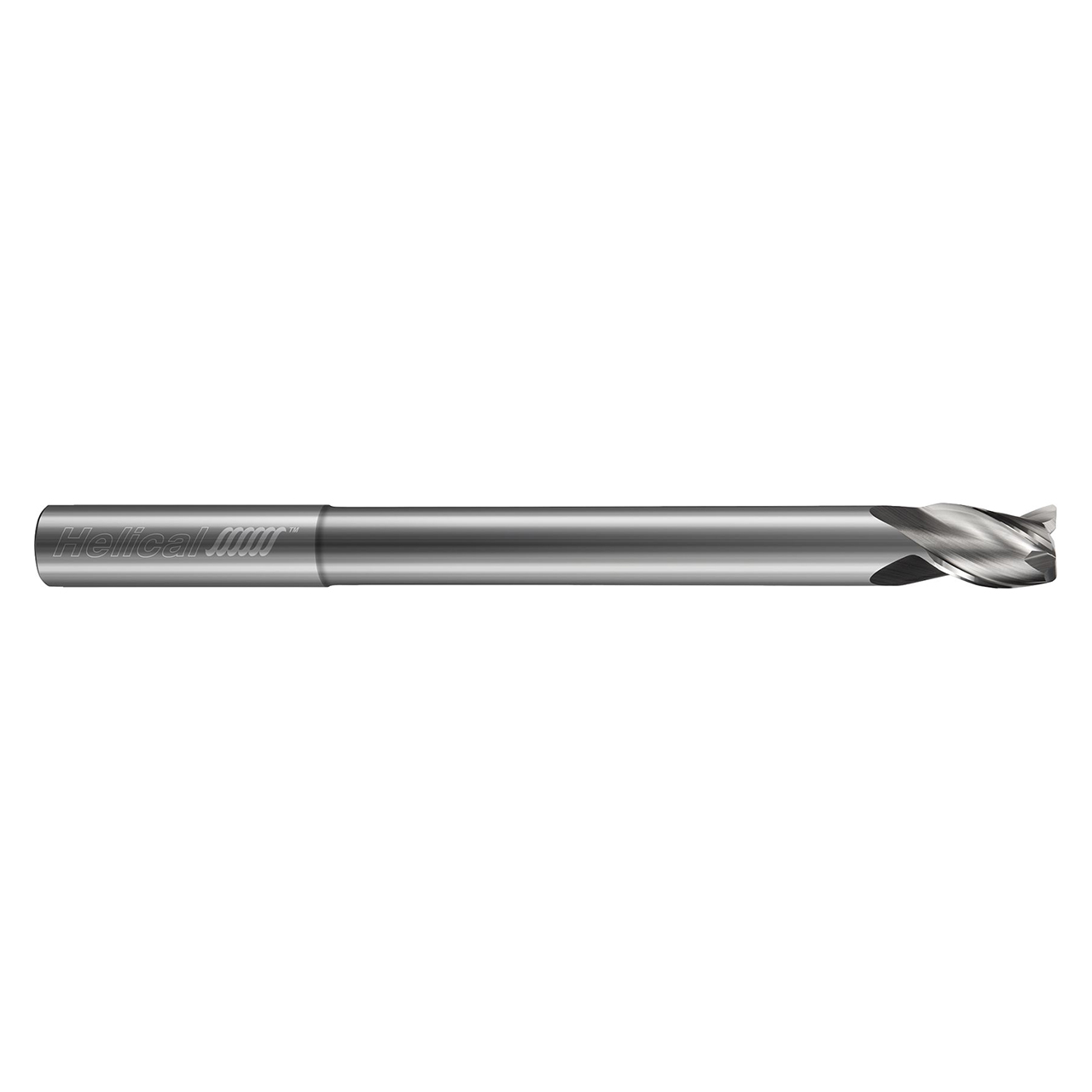 Helical Solutions 86653 | H35AL-RN-R-30187-R.010 0.188" Diameter x 0.188" Shank x 0.219" LOC x 3.000" OAL x 0.010" Radius 3 Flute Zplus Coated Carbide Corner Radius End Mill