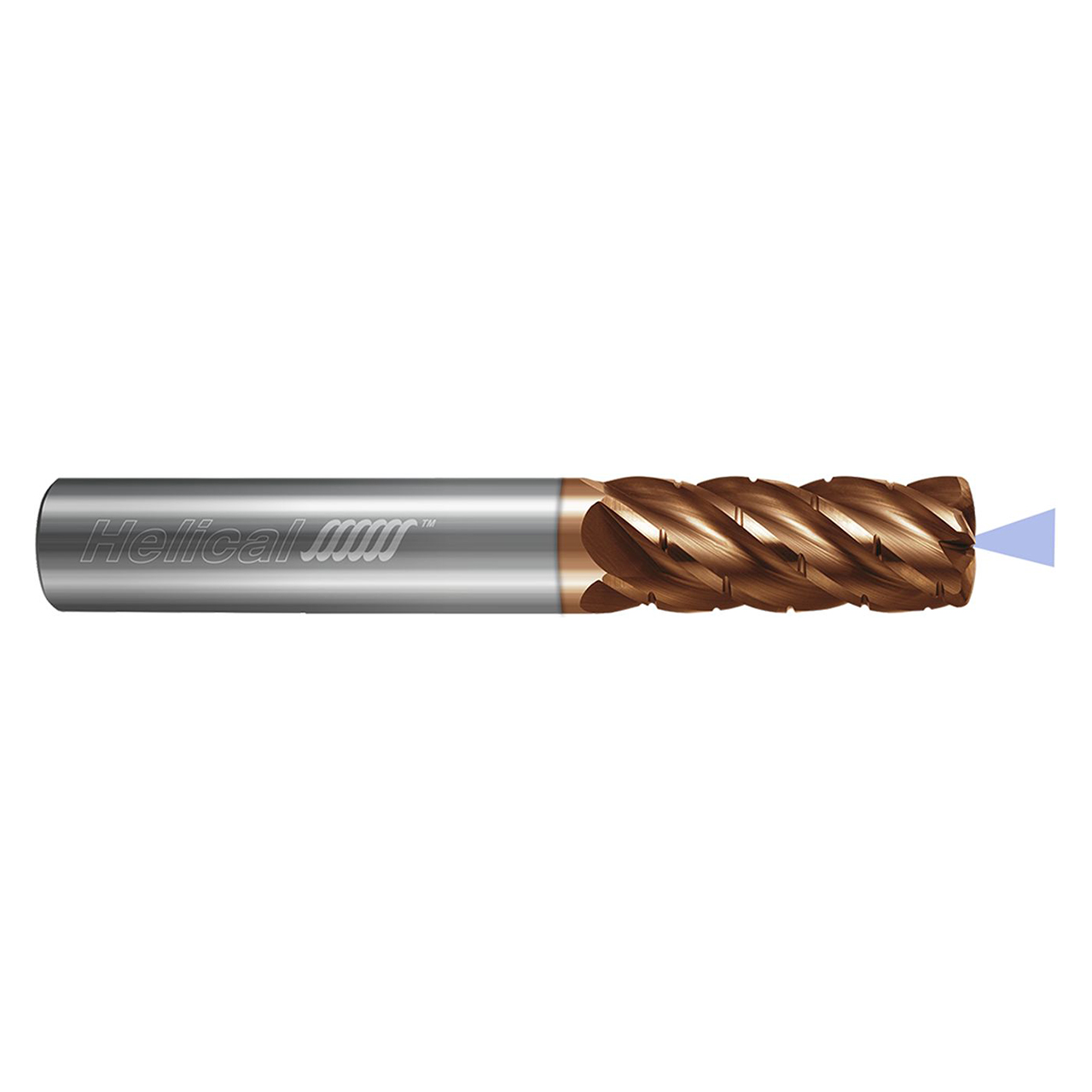 Helical Solutions 86429 | HEVFC-C-030-50250 0.250" Diameter x 0.250" Shank x 0.750" LOC x 2.500" OAL 5 Flute Tplus Coated Carbide High Feed End Mill